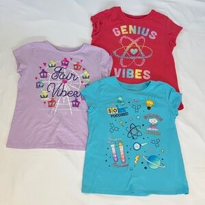The Children's Place Short Sleeve Tees - Red, Purple, Blue size 12 / 14